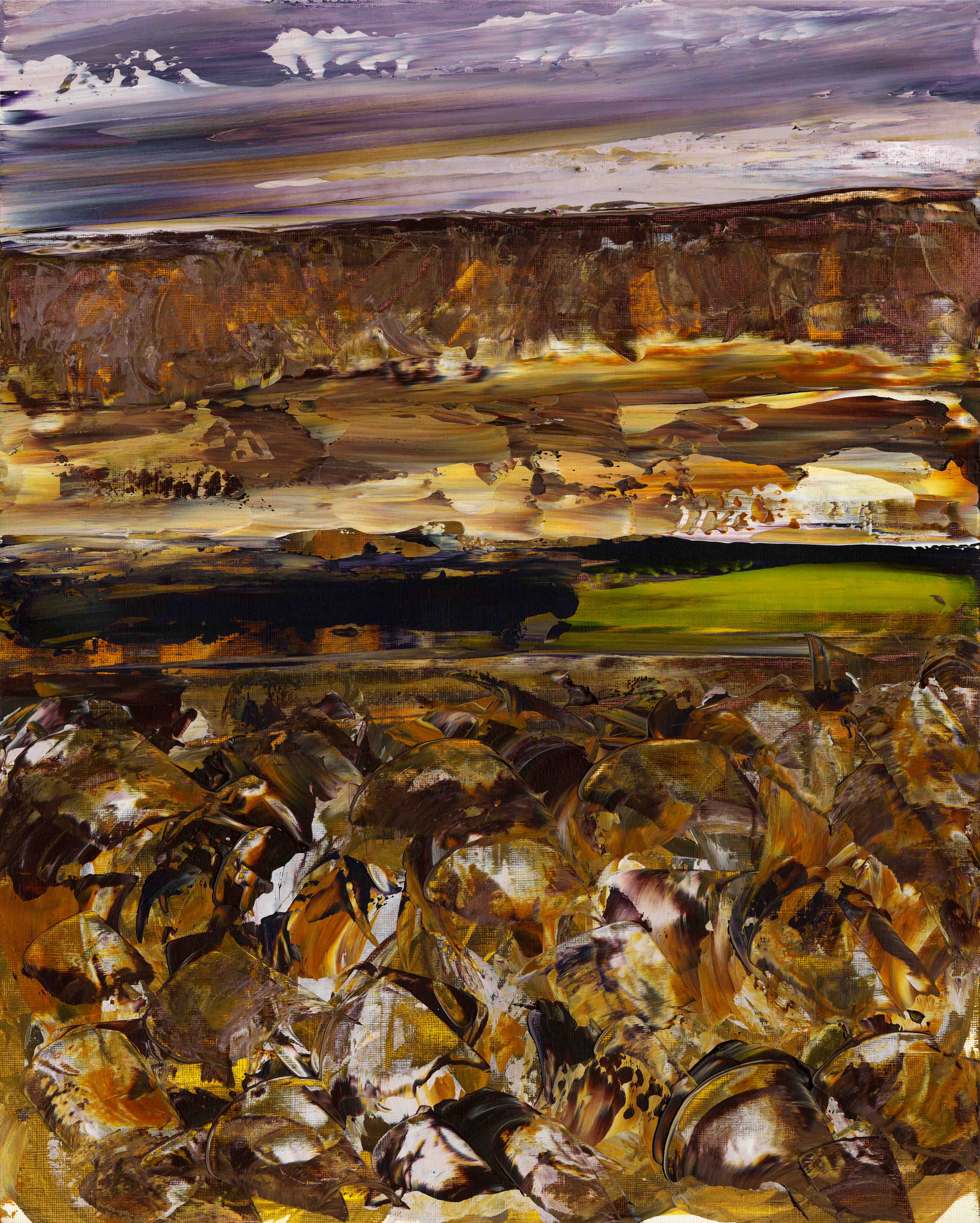 A painting of stones and the landscape of the North Coast.