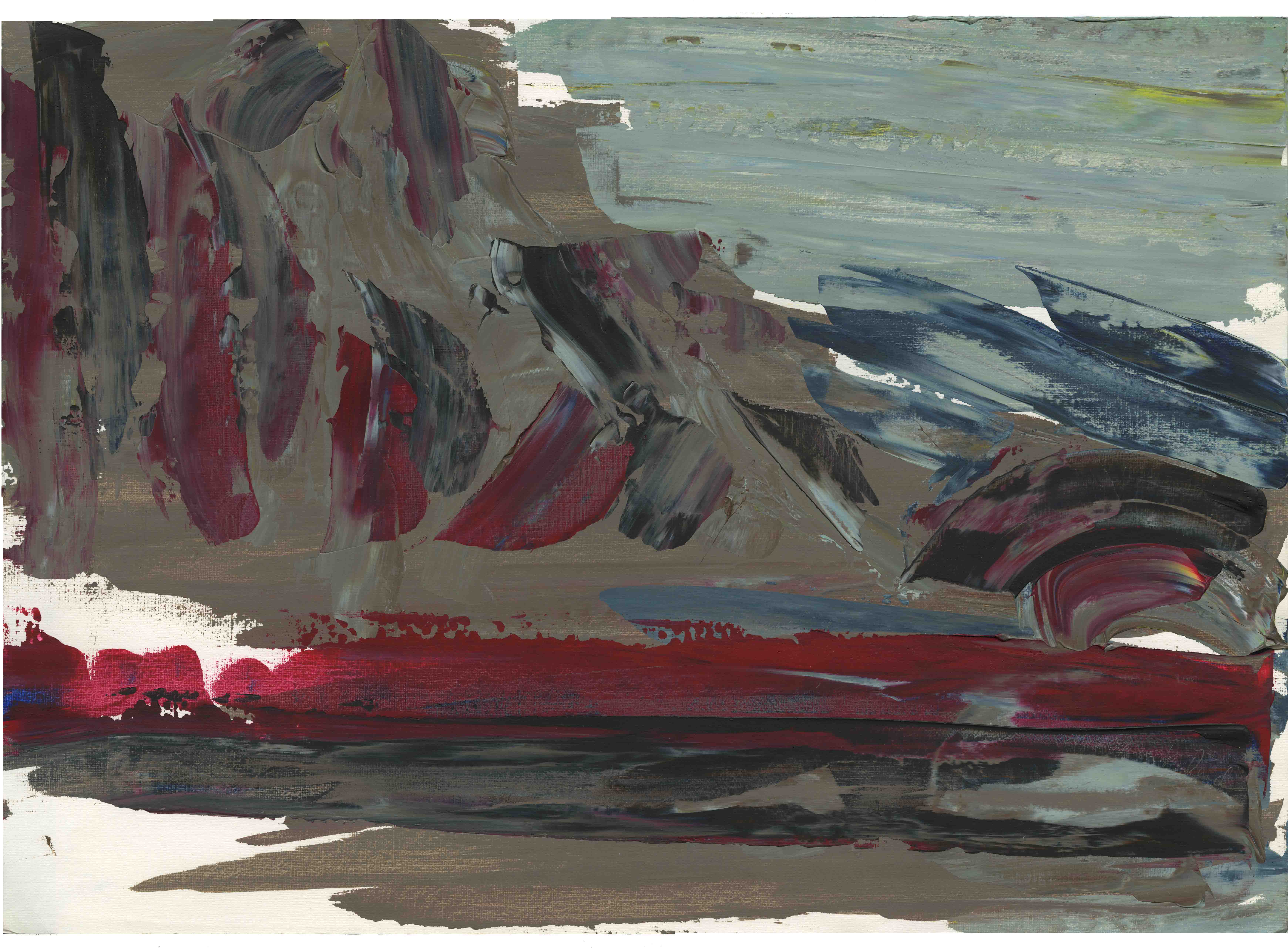 Impressionist acrylic painting of the White Rocks, Portrush.